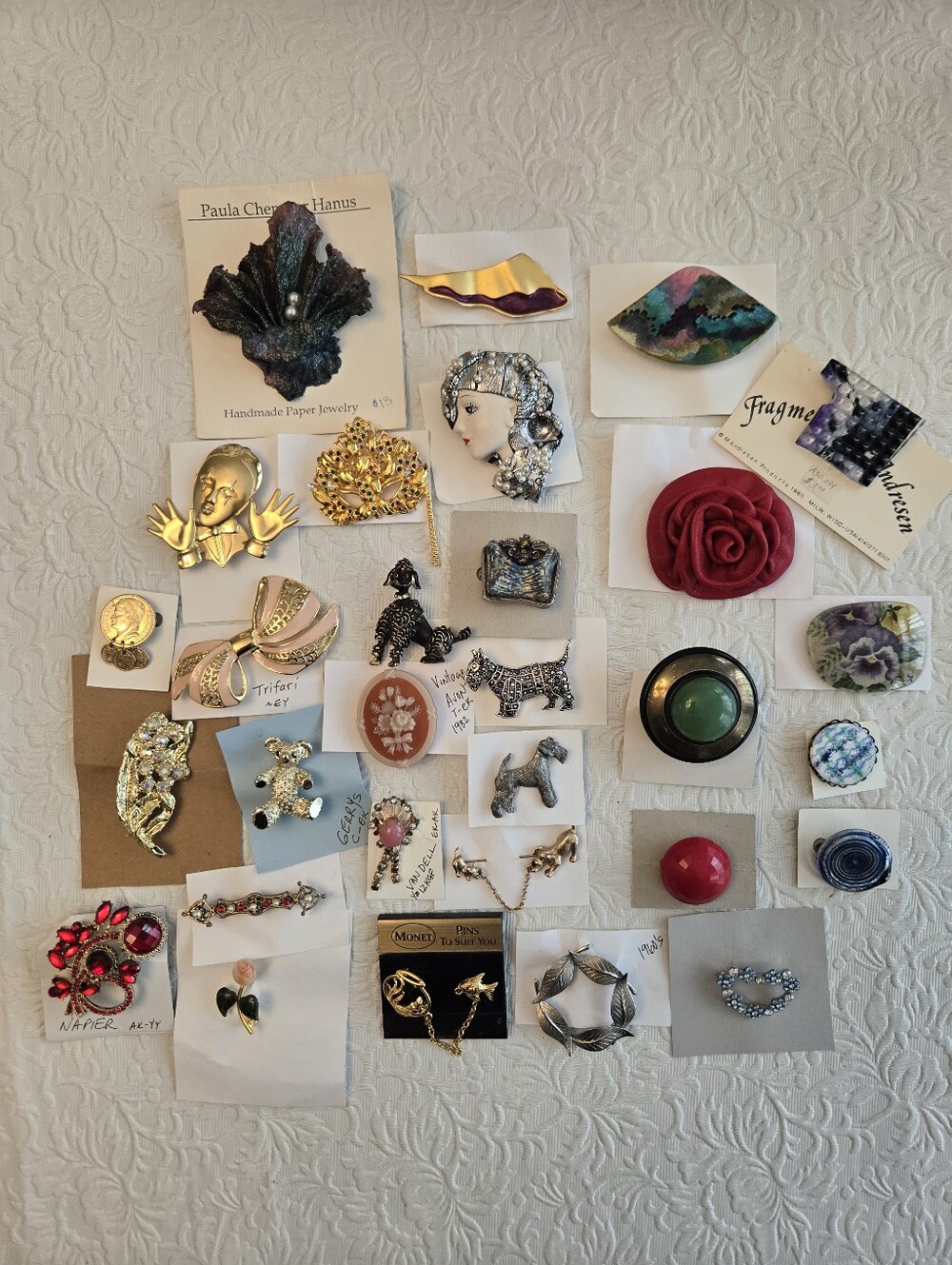 Vintage Pin Bulk 30 lot includes Napier, Gerry, Monet, Handcrafted and more